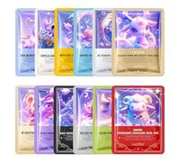 12 Piezas Mascarilla Hidratante Facial, Daily Care Mascarilla Facial con Patrón de Doce Constelaciones, Iluminadora, Calmante, Mascarillas Faciales Skincare para Mujeres Adolescente