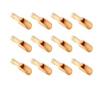 12 piezas mini cucharas de madera Mini cucharas de bamb para sales de bao T Scoop lavado con cuchara de caramelo de madera