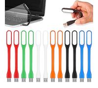 12 Piezas Mini Lamparas USB Portatil Flexible Lámparas LED de Lectura USB,Luz para Teclado USB,para Ordenador Portátil o Banco de Energía(6 Colores)