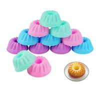 12 Piezas Mini Moldes Donuts Silicona, Molde Bizcocho Agujero Silicona Reutilizables y Fáciles de Desmoldar, para Pastel de Chocolate Postre Pudding DIY (DiáMetro 6.5cm, Altura 3.5cm, 4 Colores).