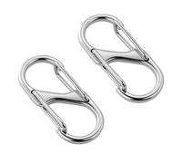 12 Piezas Mini Mosquetones Aleación Aluminio,Hebilla Zinc Doble Mosquetón,Clip Seguridad en Forma S, Diseño Doble Anillo,Diseño estable Mosquetones,para camping, senderismo