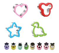 12 Piezas Moldes de Galletas, Moldes Galletas Cookie Cutters, Cortador de Galletas de Acero Inoxidable, Mini Cortador de Frutas Vegetales, para Frutas Moldes Reposteria para Fondant, Tartas