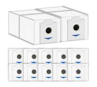 (12 piezas) N30 Omni - Bolsas de polvo de repuesto compatibles con ECOVACS DEEBOT N30 Omni / N30 Pro Omni Robot Aspirador, con capa de filtro de carbón activado, bolsas de recipiente