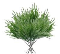 12 piezas Norfolk pine, 25.6" Norfolk Pine stem realista rama de pino artificial goma blanda Norfolk Spring stem, para la decoración del hogar interior y exterior de navidad,plantas artificiales