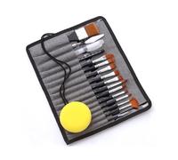 12 Piezas of Pinceles de Nylon para Acuarela,Juego de Pinceles para Pintar, para Acuarela, Ideal para Principiantes Y Profesionales(18 Piezas)