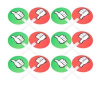 12 Piezas Paletas de Respuesta Portátiles, Plástico Verde y Rojo | Diseño de Doble Cara, Ligeras para Votación Rápida, Uso Docente en Evaluación Formativa y Preguntas