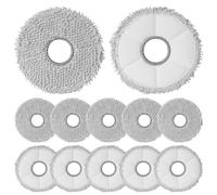 12 Piezas Paños de Fregona de Repuesto para Dreame X50 Ultra Complete / X40 Master / X30 Ultra / L50 Pro Ultra / L40 Ultra / L30 Ultra/Mova E30 Ultra Robot Almohadilla Trapeador Microfibra