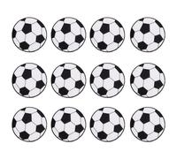 12 Piezas Parches de Planchado, Parches de Bordado de Fútbol, Parches de Tela Parches Ropa Termoadhesivo, Bordado Apliques Parches, Pelota de Fútbol Parche Bordado para Ropa