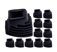 12 Piezas Patas de Goma para Soporte de Batería Negro | Doble Refuerzo y Rack, Uso en Directo y Grabación, Instalación Sencilla, Accesorios de Percusión