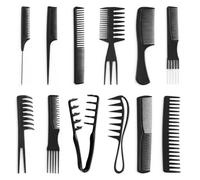 12 Piezas Peine Peluqueria Profesional,para Peinar el Cabello Adecuados | Peines de Cola,Peine de Dientes Finos,Pettine Puas Anchas,Pettine de Textura,Peines de Peine Mechas