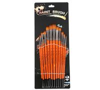 12 Piezas Pincel De Pintura Profesional Pincel De Cerdas De Nailon Para Principiante Acrílico Óleo Acuarela Roca Lienzo Pintura Roca Suministros De Pintura