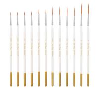 12 Piezas Pinceles de Delineador Fino Pinceles para Detalles Pinceles Finos con 3 Tamaños #0#00#000 Pinceles de Delineador Pequeños Pinceles de Artista de Acuarela para Pintura de Detalles