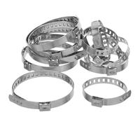 12 Piezas Pinza Ajustable para Rollos de Carne, Acero Inoxidable | Talla L 12-5cm y S 5-2cm, Apta para Barbacoa Coreana, Lavavajillas, Acabado Plata