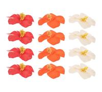 12 Piezas Pinza Cabello Hawaiana de Flor de Hibisco EVA Bohemia | Reutilizable Mantenimiento, Estilo para Mujer, Adecuado para Vacaciones y Fiestas en Piscina