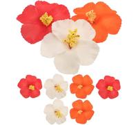 12 Piezas Pinza Floral de Hibisco EVA Bohemia, Reutilizable | Accesorio Tropical para Verano y Bodas, Mantenimiento Sencillo, Estilo Hawaiano, Uso Diario y Viajes