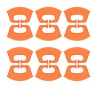 12 piezas Pinza Nasal para Terneros de PP Naranja para Destete de ganado | Diseño de Espina y Clip Nasal, 11,5x7x1,5cm, Uso en Granja para Vacas y Terneros
