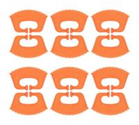 12 piezas Pinza Nasal para Terneros Destete Vacuno, PP Naranja 11,5x7x1,5cm | Diseño Espina y Clip Nasal, Ayuda al Destete, para Granjas y Ranchos, Uso en Vacas y Terneros