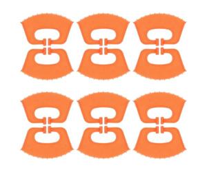 12 piezas Pinza Nasal para Terneros Destete Vacuno, PP Naranja 11,5x7x1,5cm | Diseño Espina y Clip Nasal, Ayuda al Destete, para Granjas y Ranchos, Uso en Vacas y Terneros