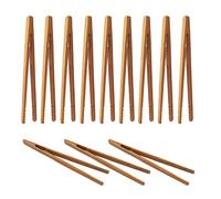 12 Piezas Pinzas de Bambú Pinzas de Madera Tostadas Pinza de Cocina de Bambu Reutilizables para Cocinar Pan Té de Frutas Tostadora y Pepinillos,18cm