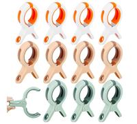 12 Piezas Pinzas Toalla Playa, Pinzas para Toallas, Clips de Lavandería Resistente, No Dejan Marca, Brillantes Grandes Cli Pin de Plástico Fuerte, Playa Toal Clips de La Ropa