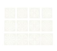 12 Piezas Plantillas de Pintura Prácticas Reutilizables | PET Blanco, Estilo Creativo y Moderno, para Planos, Organización, Scrapbooks y Manualidades