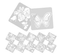 12 Piezas Plantillas Reutilizables, Pet, Manualidades | Diseño Consistente, Resultados Uniformes, Aptas para Madera y Papel, para Docentes