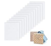12 Piezas Plastic Canvas Rejilla Plastico Malla Cañamazo Tela Punto de Cruz Embroidery Kit 20 * 30 cm Blanco Transparente