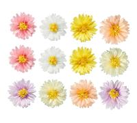 12 Piezas Pompones de Flores de Papel, 20 cm Decoración de Margaritas de Colores Mixtos, Flores de Papel Estéticas Hechas a Mano para Cumpleaños, Bodas, Baby Shower, Graduación