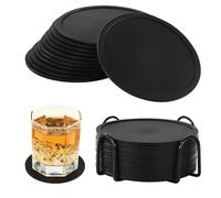 12 Piezas Posavasos de Silicona,Posavasos para Bebidas, Posavasos Antideslizantes, con Soporte para Todo Tipo de Tazas en Cafeterías, Bares, Hogares y Mucho Más