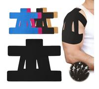 12 piezas Precortada Kinesiotape Hombro Vendaje Neuromuscular Cinta Kinesiológica, resistente al agua y agradable a la piel profesional fisio Hombros cinta corrección postura Tiras Fisioterapia