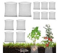 12 Piezas Protección de Raíces para Plantas, Bolsa de Malla Metálica de Acero Inoxidable, Cesta De Protección De Raíces De Plantas, Bolsa de Malla para Raices, Protección contra Raíces para Plantas
