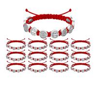 12 piezas pulsera de oración benedictina ajustable con símbolo cristiano cadena de mano joyería inspiradora para el uso diario
