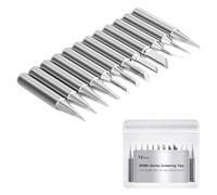 12 piezas - Punta de hierro de soldadura 900 m, punta de hierro para estaciones de soldadura, compatible con 937, 907, 938, 969, 8586 y 852D, varios modelos y accesorios de soldadura