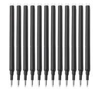 12 Piezas Recargas para Bolígrafo Borrable Compatible con Pilot Frixion, Tinta Termosensible Azul, Punta Fina de 0,7 mm Bolígrafo Borrable, Longitud de Escritura de 400 m, Secado Rápido (NEGRO)