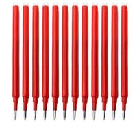 12 Piezas Recargas para Bolígrafo Borrable Compatible con Pilot Frixion, Tinta Termosensible Azul, Punta Fina de 0,7 mm Bolígrafo Borrable, Longitud de Escritura de 400 m, Secado Rápido (ROJO)