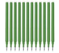 12 Piezas Recargas para Bolígrafo Borrable Compatible con Pilot Frixion, Tinta Termosensible Azul, Punta Fina de 0,7 mm Bolígrafo Borrable, Longitud de Escritura de 400 m, Secado Rápido (VERDE)