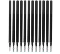 12 Piezas Recargas para Bolígrafo Borrable Compatible con Pilot Frixion, Tinta Termosensible Negro, Punta Fina de 0,7 mm Bolígrafo Borrable, Longitud de Escritura de 400 m, Secado Rápido