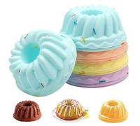 12 Piezas Reutilizables Silicona Moldes para Muffins, Molde de Silicona para Gelatina, Molde para Donuts Antiadherentes, Moldes Silicona Reposteria para Tartas, Postres, Chocolates, Flanes, Gelatinas