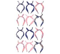 12 Piezas rituals the ritual el ritual scrunchies headbands hair topper coletero aro de pelo arco diadema de lazo diadema con estampado de flores las flores Venda accesorios niño