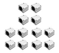 12 Piezas SC20UU 20mm Casquillo Deslizante de Cojinete de Bola de Movimiento Lineal de Aluminio para CNC
