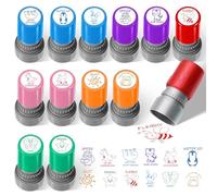 12 Piezas Sellos de Maestros Sellos para Motivar a Los Alumnos, con Muchos Motivos Coloridos para la Corrección de Tareas por Profesora y como Premios de Clase