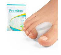 12 Piezas Separador Dedos Pie - Promifun Corrector de Juanetes - Separadores de Dedos de Los Pies Silicona, Día y Noche, Cuidamos Tus Pies (Clear, Medium Size)