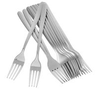 12 Piezas Set de Tenedores de Cena de Acero Inoxidable Plata