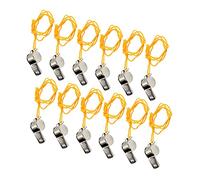 12 Piezas Silbato De Metal Cámping Supervivencia Del Silbato De Emergencia Silbato De Titanio Senderismo Silbar Exterior Llave Equipo De Campamento Silbido Fuerte Planchar