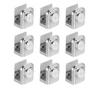 12 Piezas Soporte Estante Cristal Metalica, Pequeñas Escuadras Aleación De Zinc, Ocultas Escuadra Estantes Metal Pinzas para Vidrio Para Baños, Salas De Estar