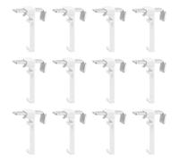 12 Piezas Soportes para Persianas, Soporte de Sujeción para Estor, Estor Doble Ancable Sin Agujeros, Soporte de Abrazadera para Persiana Enrollable Doble