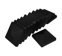 12 Piezas Tapa para Poste de Cerca ABS Negra, Protección Exterior | Mantenimiento, Acabado Negro, para Postes de Escalera, Farolas y Buzones en Patios