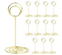 12 Piezas Tarjeta Nota Fotos Soporte, Soportes para Números de Mesa para Bodas, 120mm Soportes para Tarjetas de Nombre de Foto, Soporte para Tarjetas Memo de Lugar para Banquetes Fiestas Restaurantes