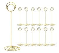 12 Piezas Tarjeta Nota Fotos Soporte, Soportes para Números de Mesa para Bodas, 220mm Soportes para Tarjetas de Nombre de Foto, Soporte para Tarjetas Memo de Lugar Banquetes Fiestas Oficina