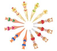 12 Piezas Tees para Mujeres Tees de Animadora Colores Mezclados Accesorios para Campos